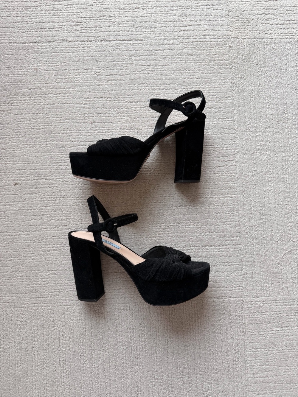 Prada Suede Platform Sandals